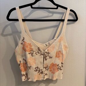 Free People Intimately Floral Ribbed Knit Tank Top